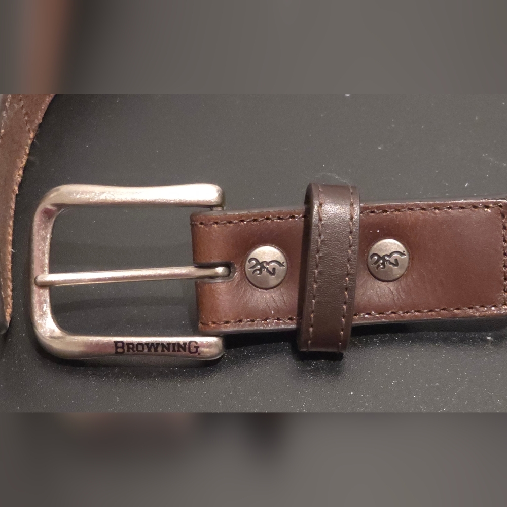 Browning Chocolate Brown Leather Belt